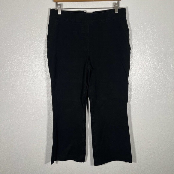 Spanx Polished Ankle Pants Women's Large Black Pull On High Rise Slim Classic - Picture 2 of 8